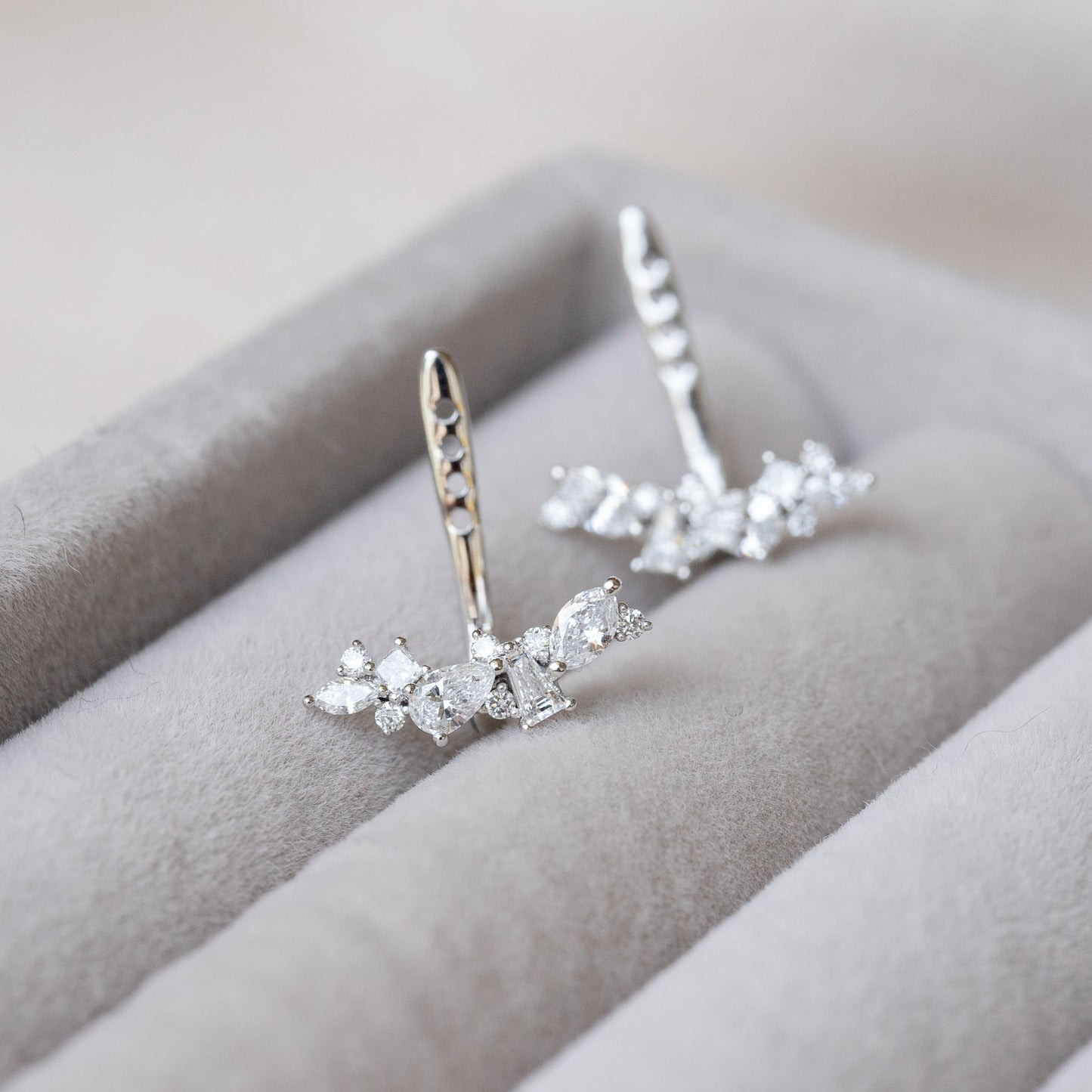 Lab Grown Diamond | Mix Shape Diamond Earring Jacket