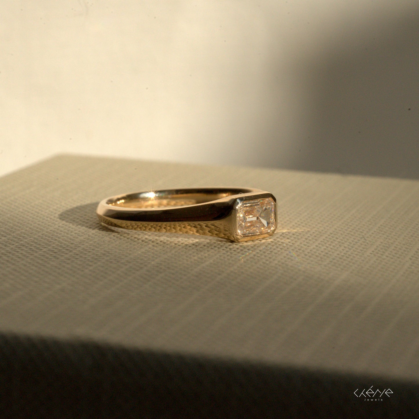Lab Grown Diamond | 0.50ct Emerald Cut Signet Ring