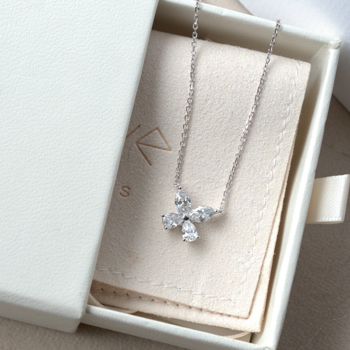 Lab Grown Diamond | Diamond Butterfly Necklace