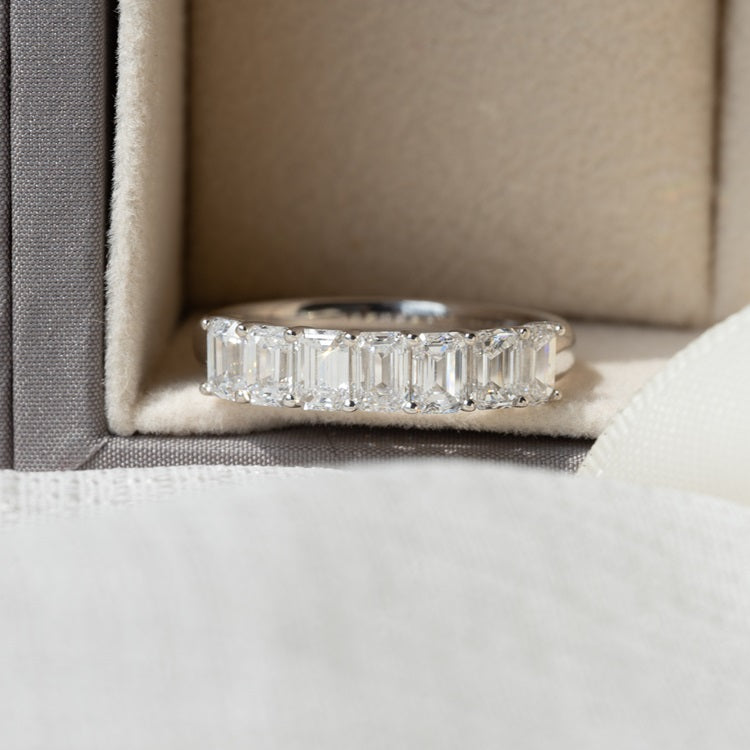 Lab Grown Diamond | 20pt Emerald Cut Eternity Ring