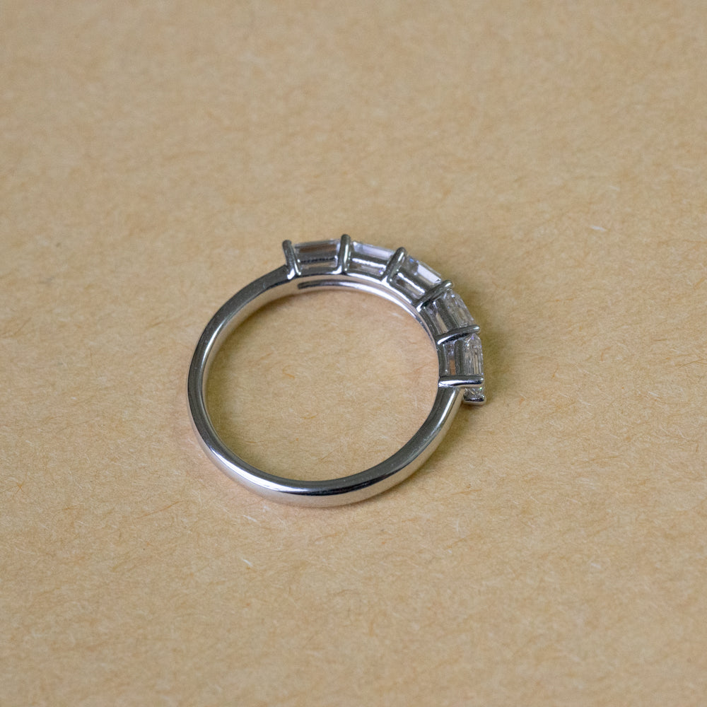 Lab Grown Diamond | East West Emerald Eternity Band