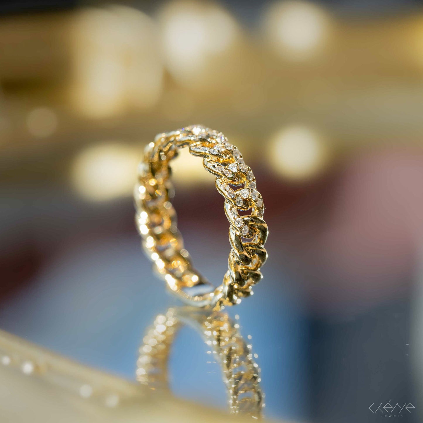Cuban Link Diamond Ring