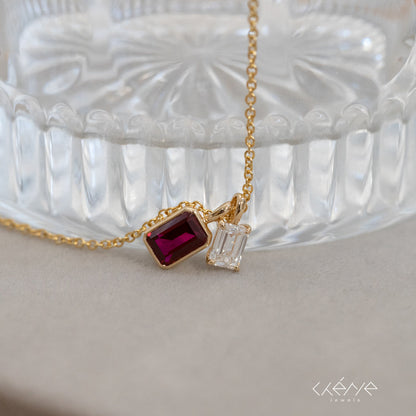 Lab Grown Diamond |  Lollipop Charms Pendant with Gemstones in Bezel Set