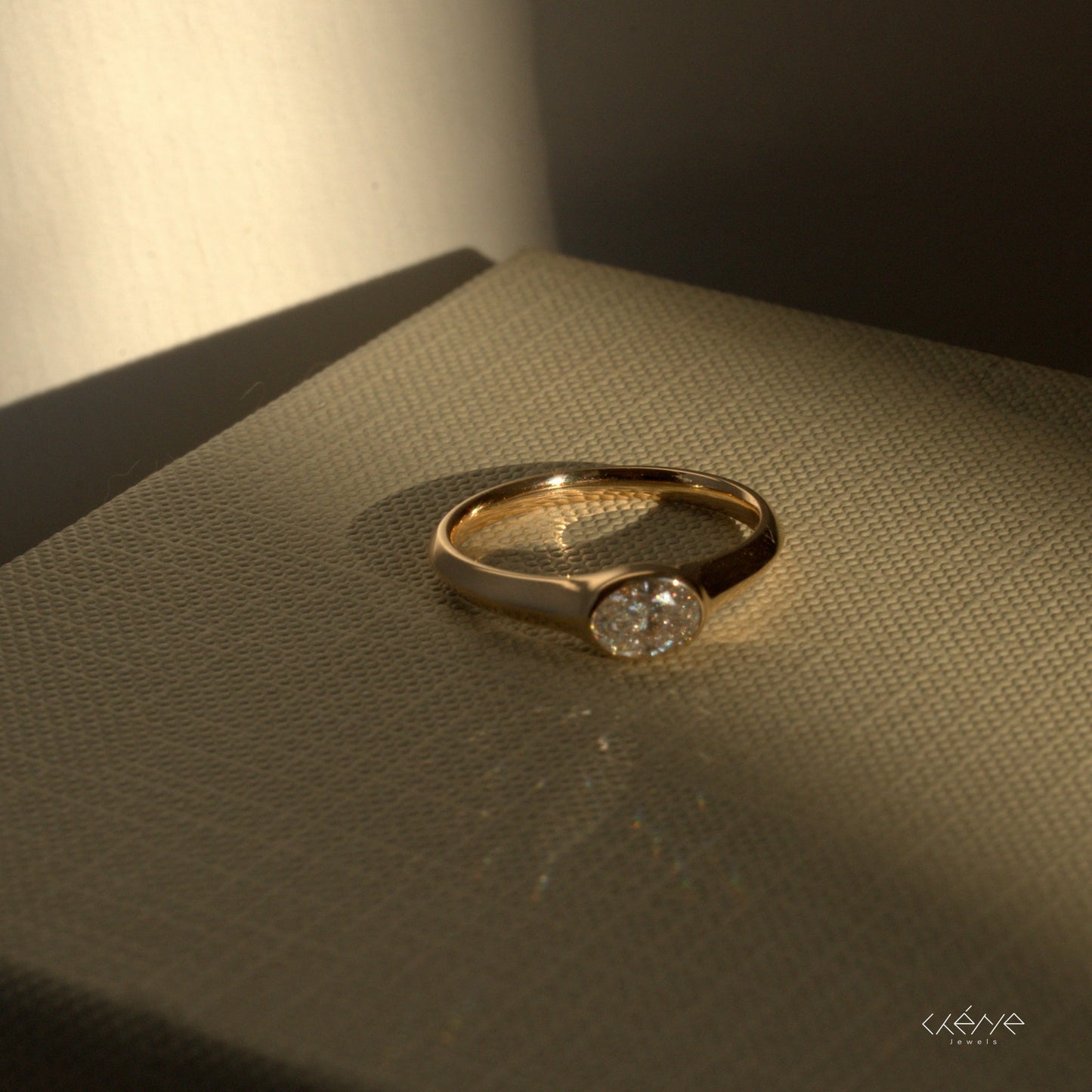 Lab Grown Diamond |  0.50ct Oval Shape Signet Ring