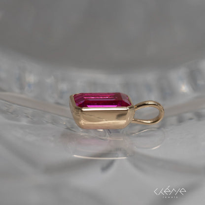Lab Grown Diamond |  Lollipop Charms Pendant with Gemstones in Bezel Set