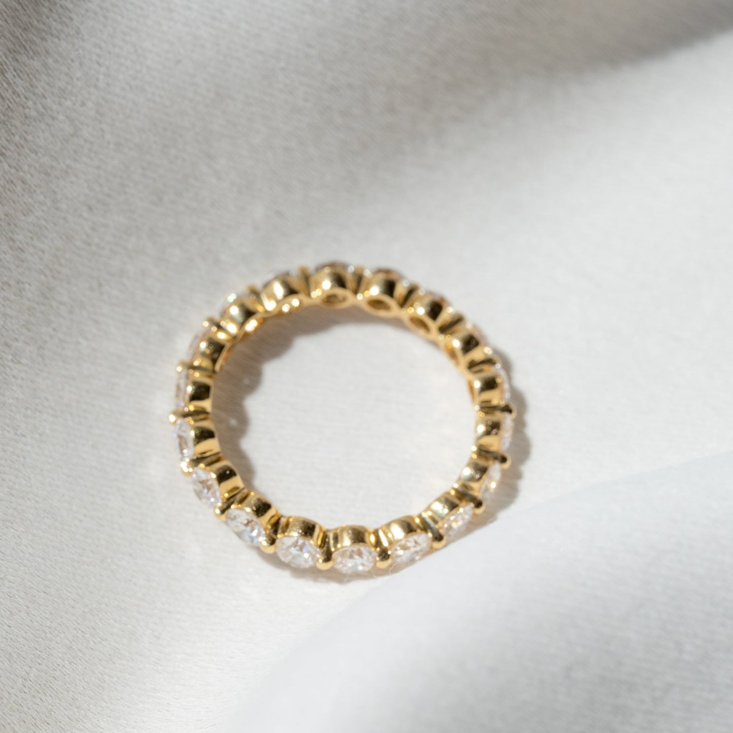 Lab Grown Diamond |  10pt Single Prong Full Eternity Band Ring