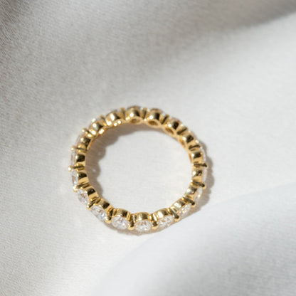 Lab Grown Diamond |  10pt Single Prong Full Eternity Band Ring