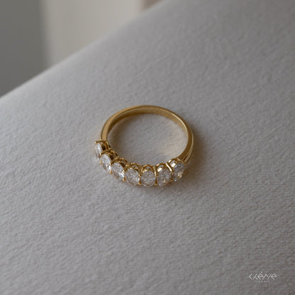 Lab Grown Diamond |  18pt Oval Diamond Eternity Ring