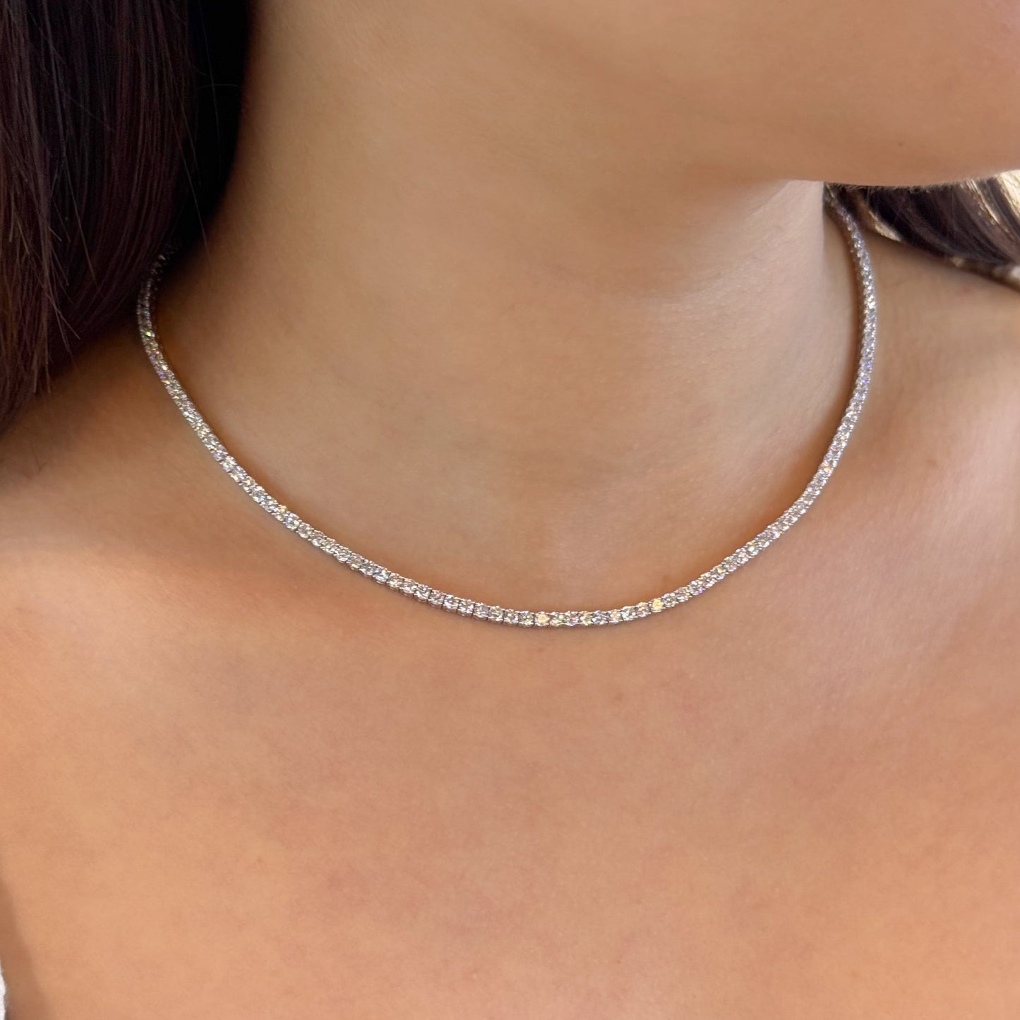 Lab Grown Diamond |  5.5pt Tennis Necklace