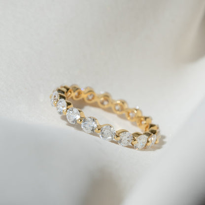 Lab Grown Diamond |  10pt Single Prong Full Eternity Band Ring