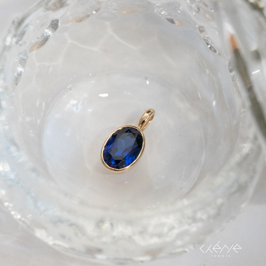 Lab Grown Diamond |  Lollipop Charms Pendant with Gemstones in Bezel Set