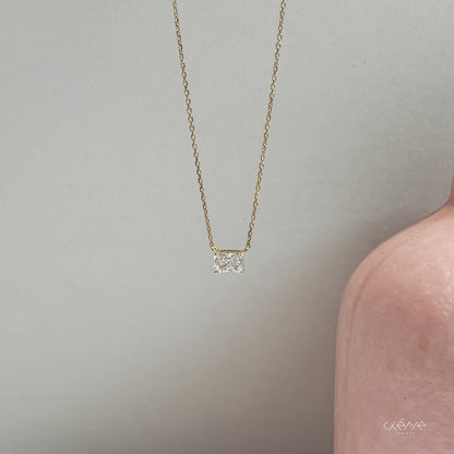 Lab Grown Diamond |  0.50ct Radiant Cut Solitaire Necklace