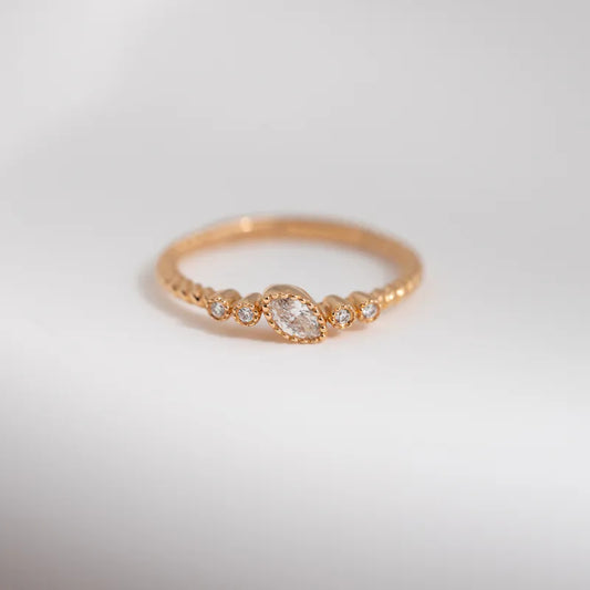 Lab Grown Diamond | Marquise Diamond Dainty Ring
