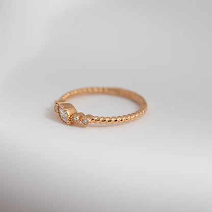 Lab Grown Diamond | Marquise Diamond Dainty Ring