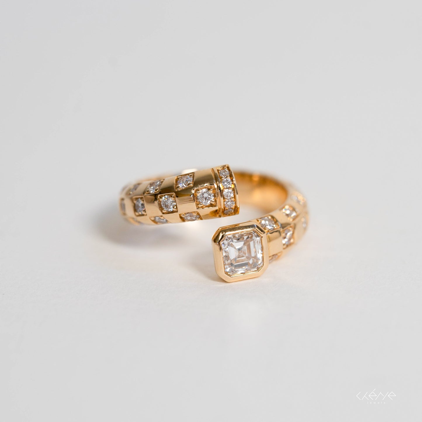 Lab Grown Diamond |  Asscher Cut Chess Ring