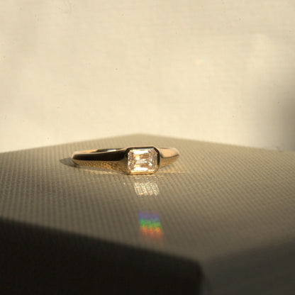 Lab Grown Diamond |  0.50ct Emerald Cut Signet Ring