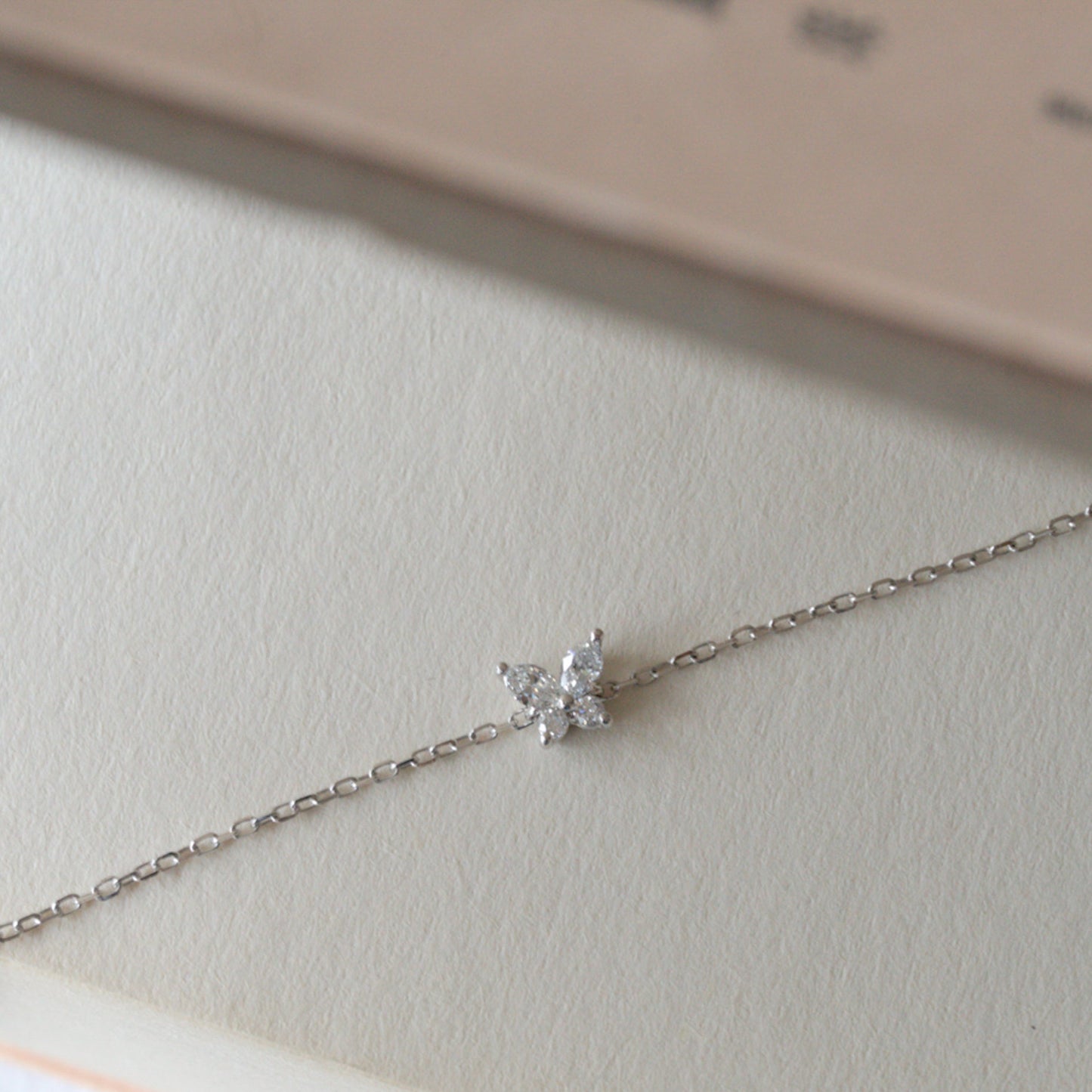 Lab Grown Diamond |  Mini Diamond Butterfly Bracelet