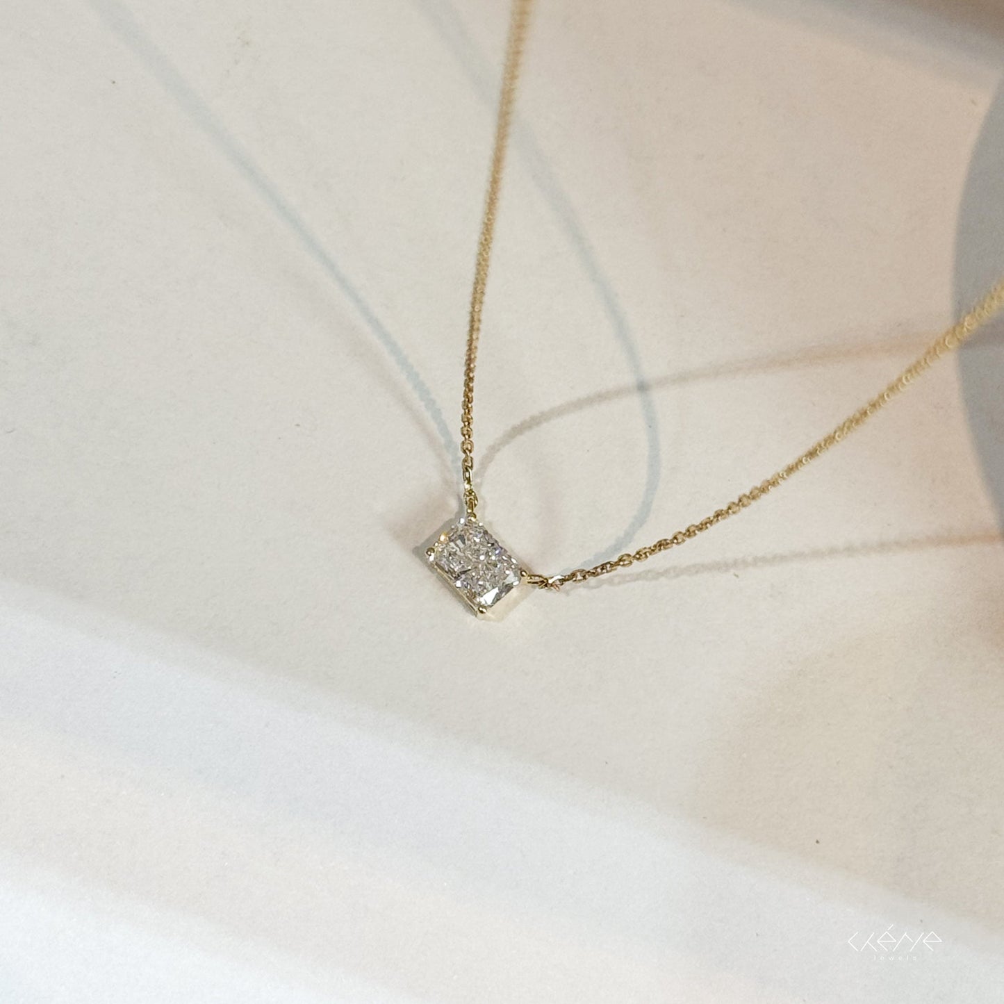 Lab Grown Diamond |  0.50ct Radiant Cut Solitaire Necklace