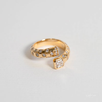 Lab Grown Diamond |  Asscher Cut Chess Ring