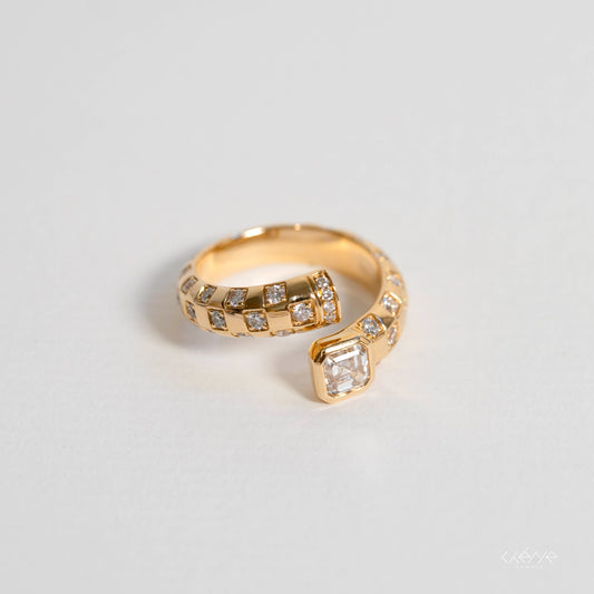 Lab Grown Diamond |  Asscher Cut Chess Ring