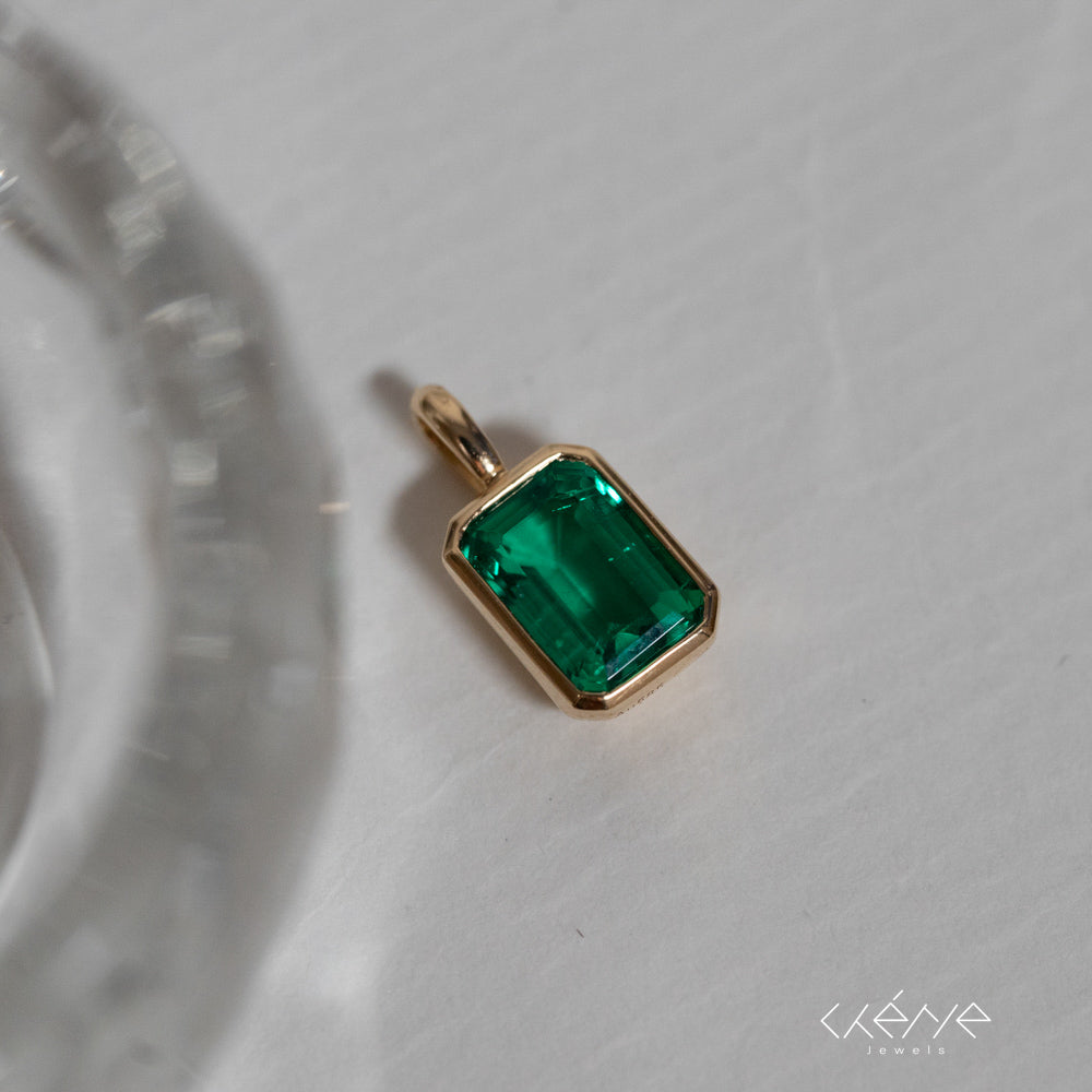Lab Grown Diamond |  Lollipop Charms Pendant with Gemstones in Bezel Set