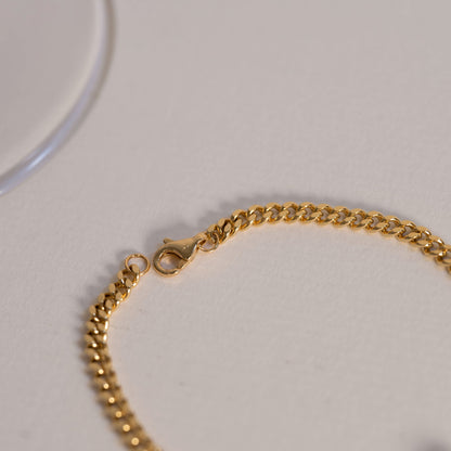 Lab Grown Diamond |  Cuban Link Bracelet with Oval Cut Diamond