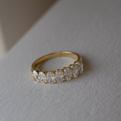Lab Grown Diamond |  18pt Oval Diamond Eternity Ring