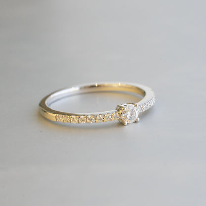 Petite Round Shape Diamond Ring