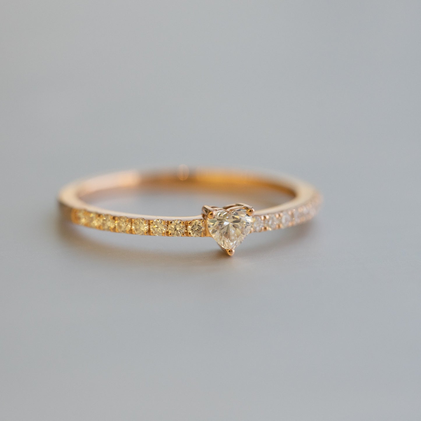 Petite Heart Shape Diamond Ring