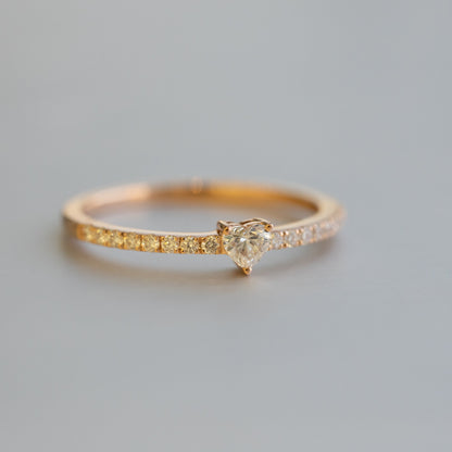 Petite Heart Shape Diamond Ring