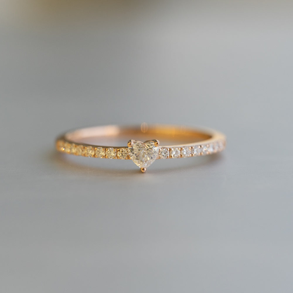 Petite Heart Shape Diamond Ring