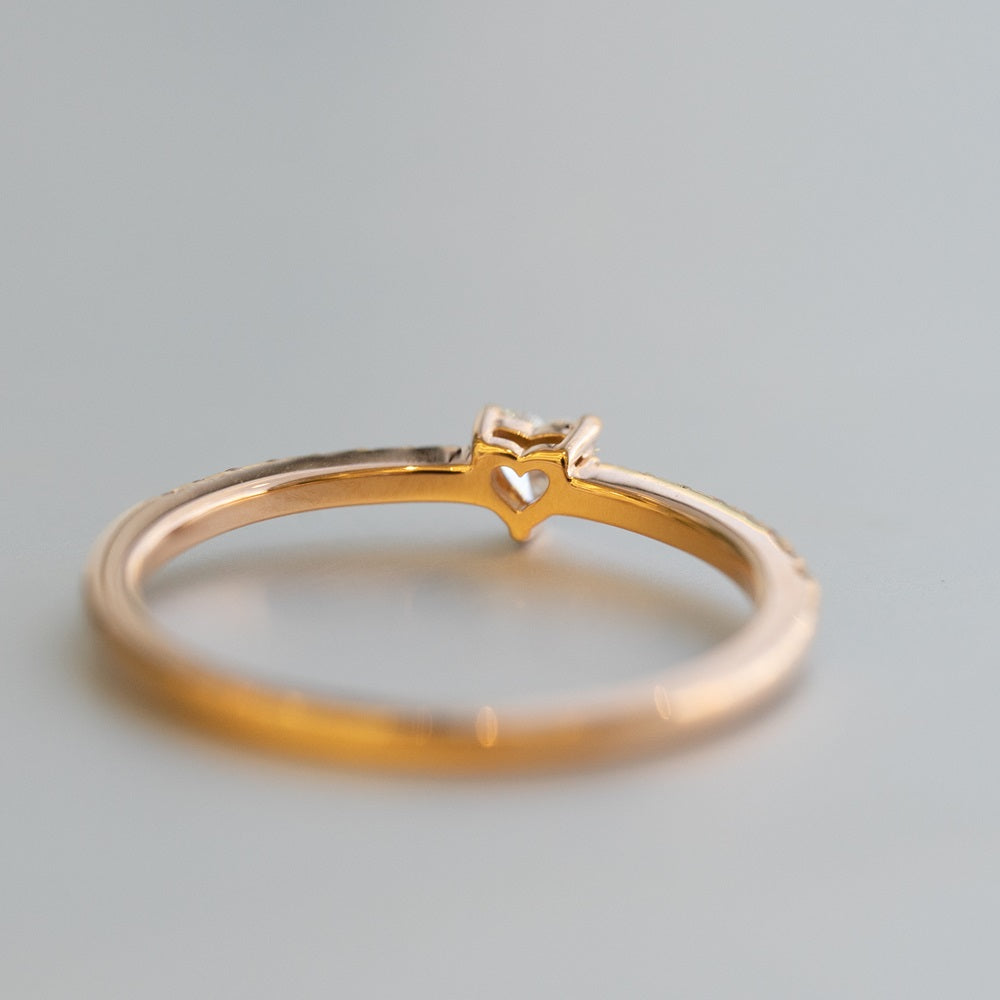 Petite Heart Shape Diamond Ring