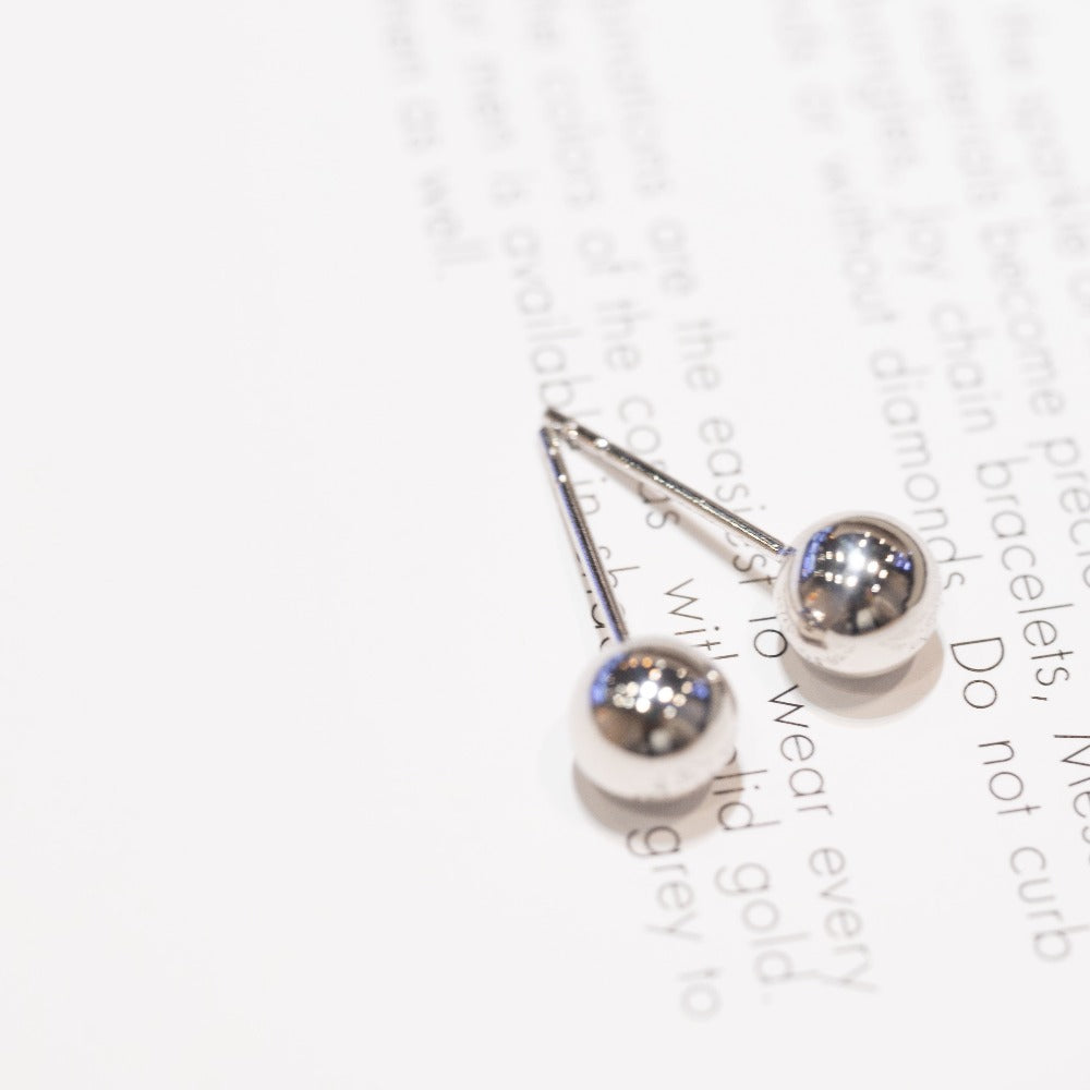18K Gold Ball Earrings - Small