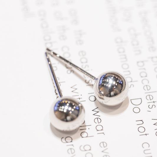 18K Gold Ball Earrings - Small