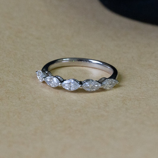 Lab Grown Diamond |  East West Marquise Eternity Band