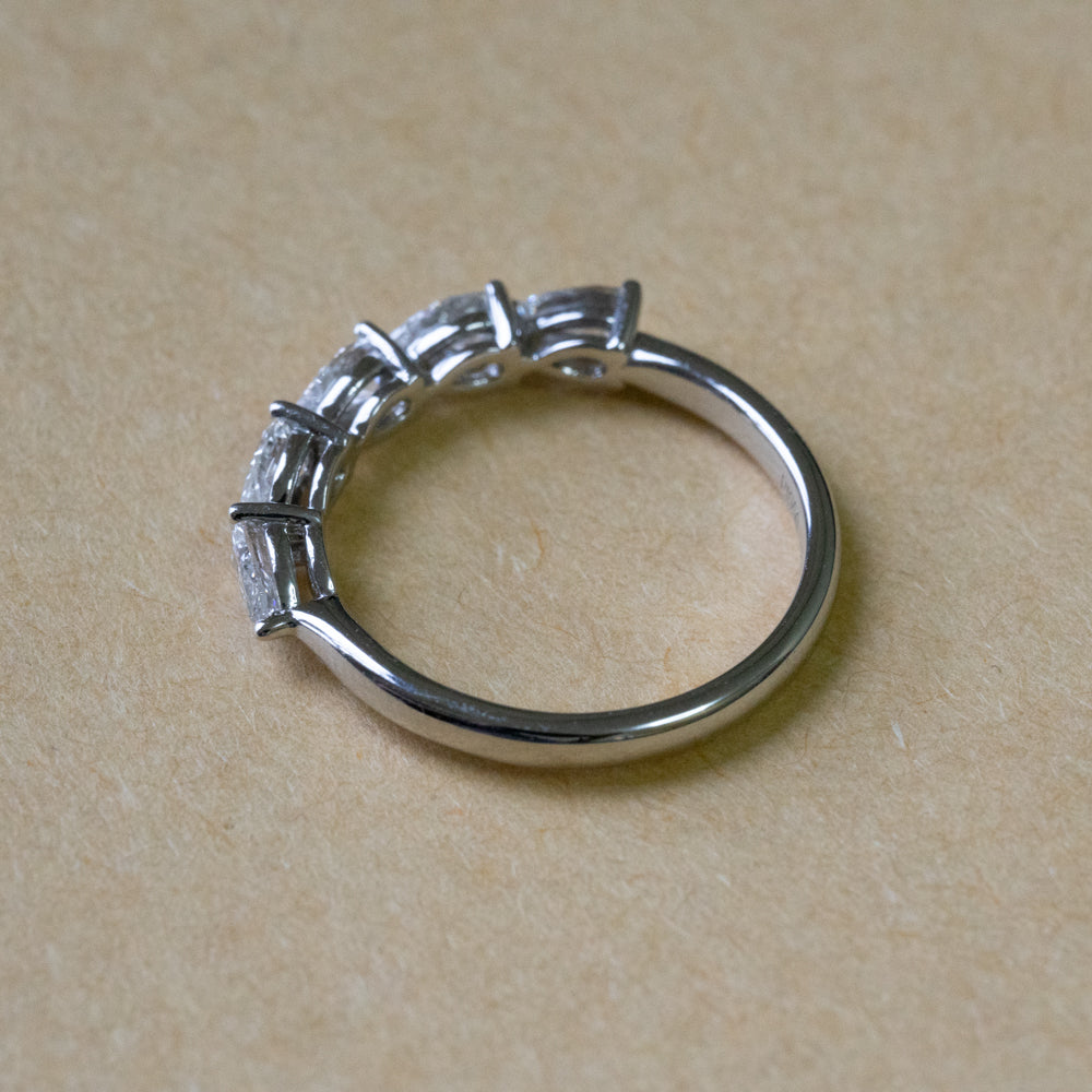 Lab Grown Diamond |  East West Pear Eternity Band