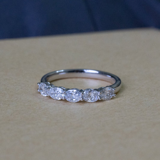 Lab Grown Diamond |  East West Oval Eternity Band