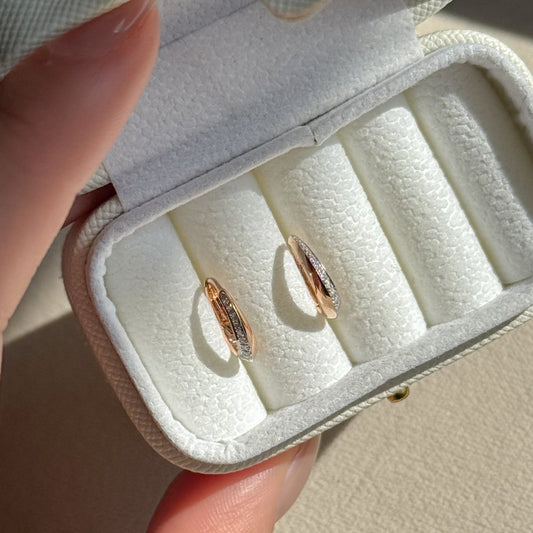 Edgy Mini Diamond Hoop Earrings