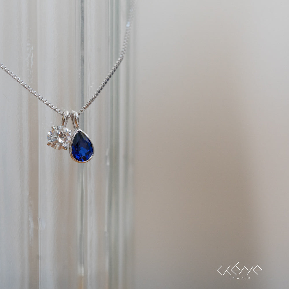 Lab Grown Diamond |  Lollipop Charms Pendant with Gemstones in Bezel Set