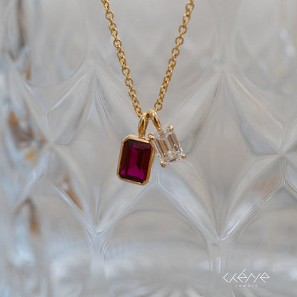 Lab Grown Diamond |  Lollipop Charms Pendant with Gemstones in Bezel Set