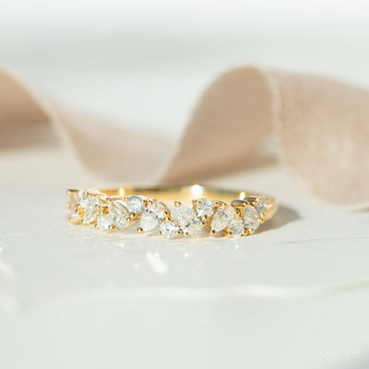 Astrid - Pear Shape Diamond Eternity Band Ring