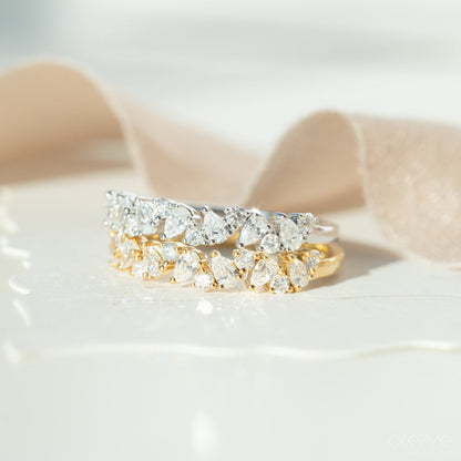 Astrid - Pear Shape Diamond Eternity Band Ring