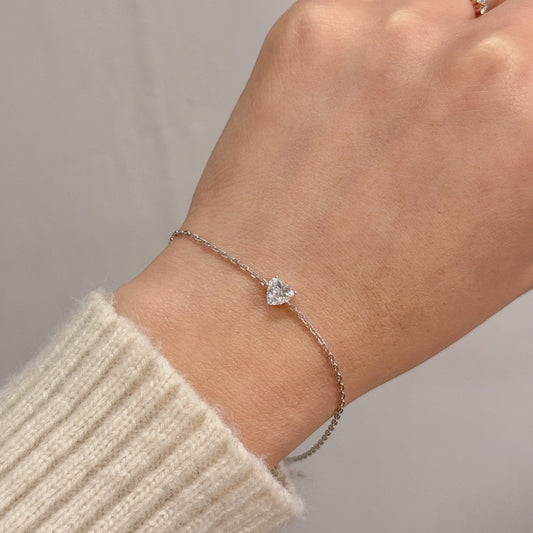 Lab Grown Diamond |  0.50ct Heart Shape Diamond Bracelet