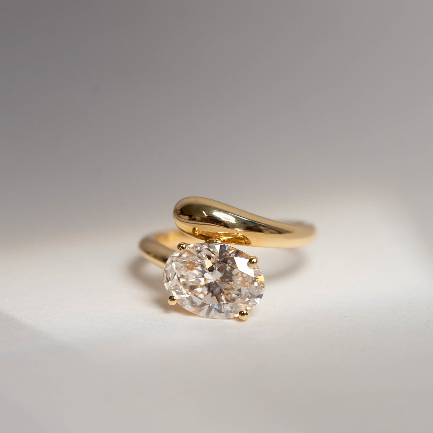 Lab Grown Diamond |  Chunky Oval Shaped Diamond Ring