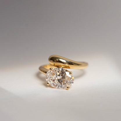 Lab Grown Diamond |  Chunky Oval Shaped Diamond Ring