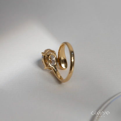 Lab Grown Diamond |  Chunky Oval Shaped Diamond Ring