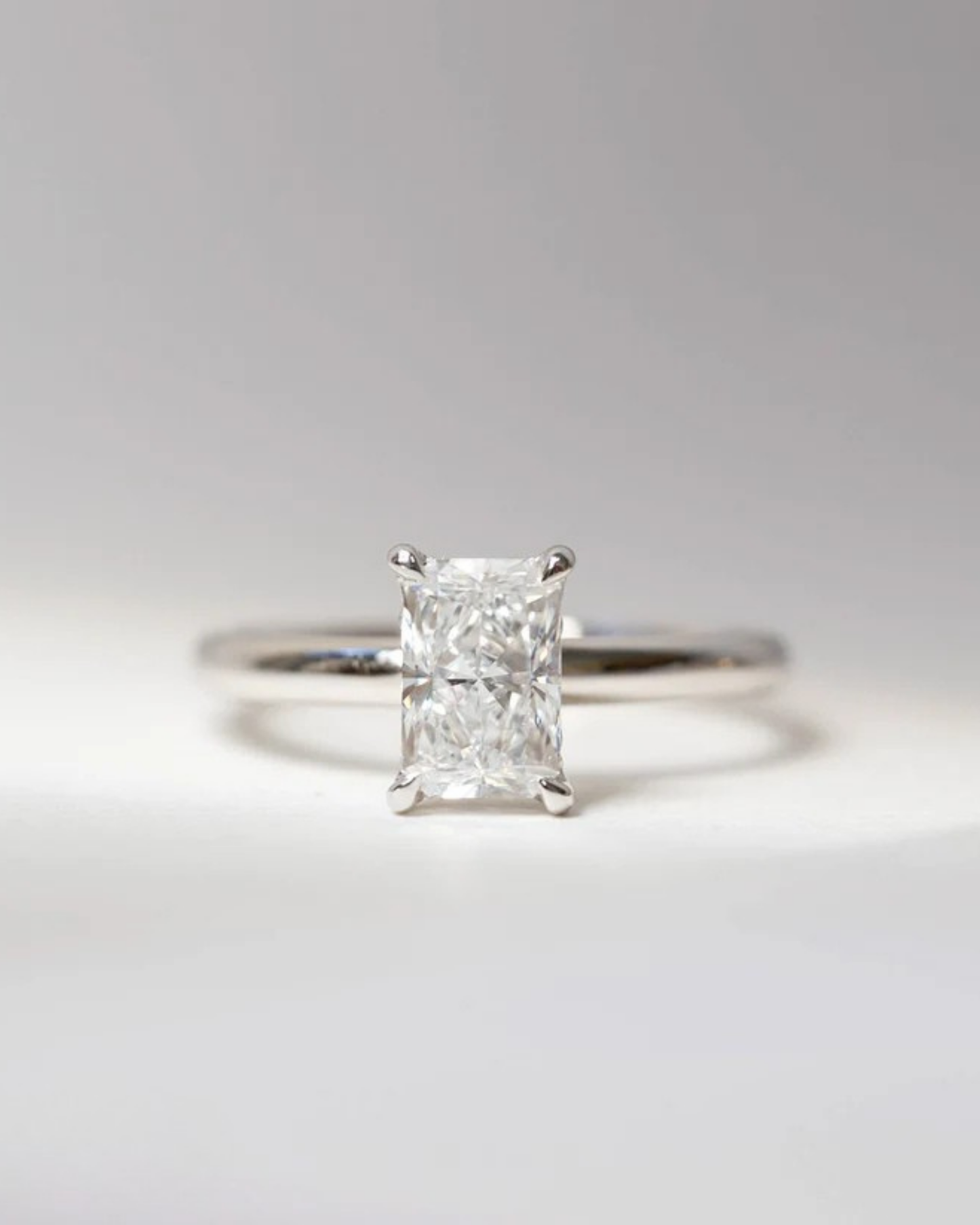 Lab Grown Diamond Collection | 1ct Radiant Cut Diamond Ring with Hidden Halo