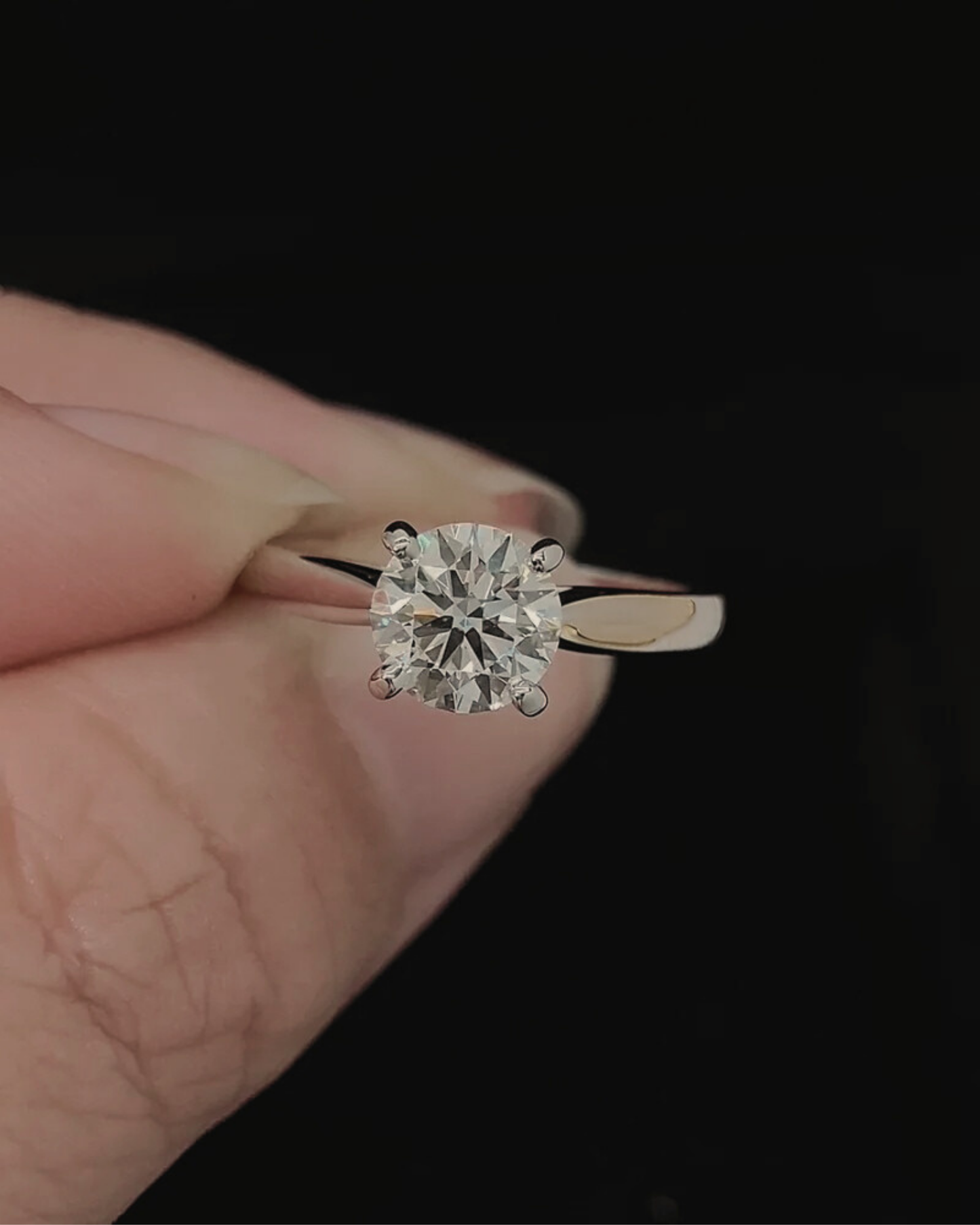 Lab Grown Diamond | Round Shape solitaire Diamond Ring