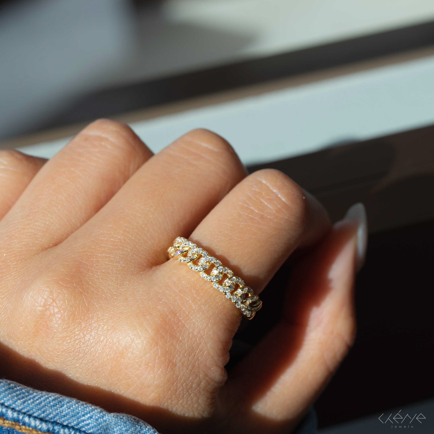 Cuban Link Diamond Ring