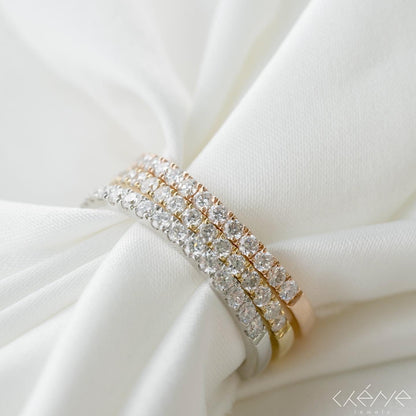 Lab Grown Diamond | 0.25ct Round Diamond Pave Half Eternity Band